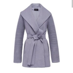 Sentaler Superfine Alpaca Wrap Coat With Ribbed Sleeves